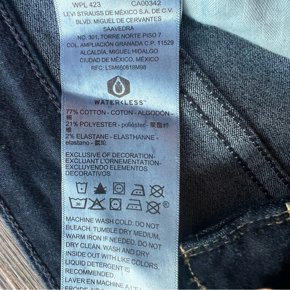 Signature Levi Strauss Gold Womens Mid Rise Skinny Dark Wash Jeans Size 10 Short - Picture 8 of 11